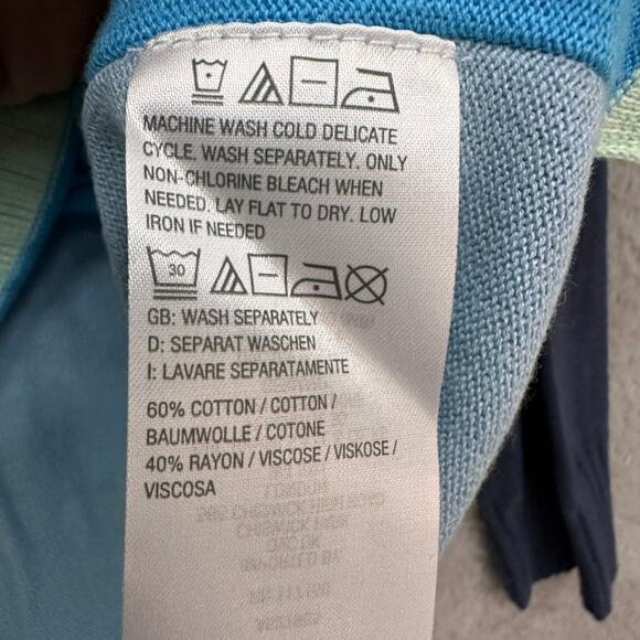 Belle by Kim Gravel Large Knitted Sweater V-Neck Color Block Casual Comfort - Picture 9 of 10